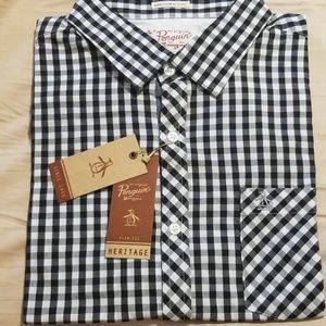 Black and White Plaid Cap Sleeve Shirt